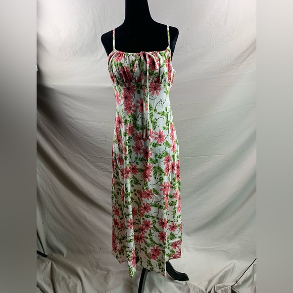 Boho Floral Print Ruched Bust Knot Front Dress 50% OFF - Picture 11 of 11